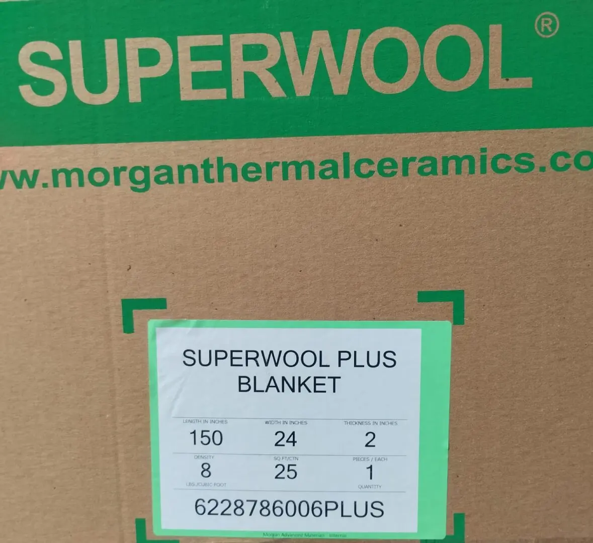 Caja de fibra ceramica 1000°c